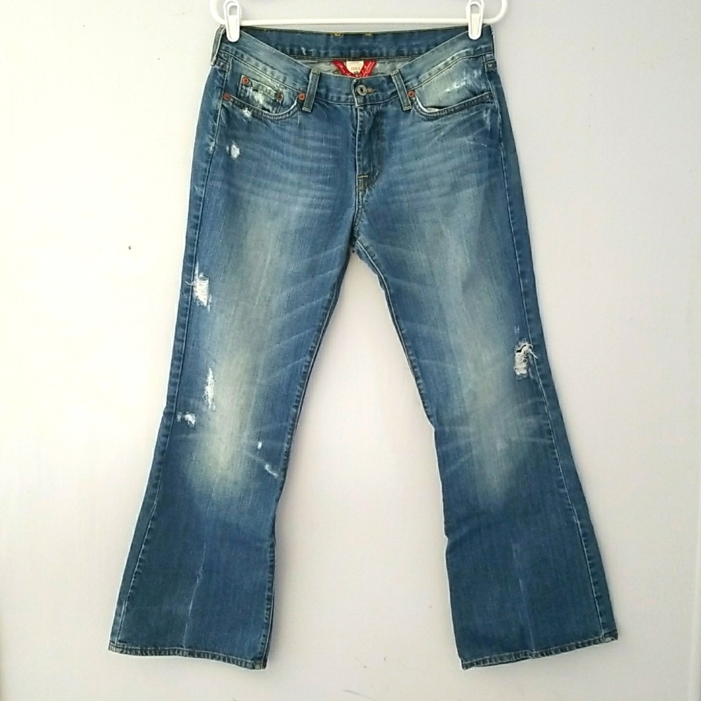 Lucky Brand Sweet N Low Distressed Flare Jeans